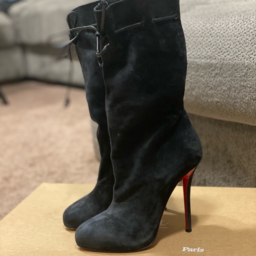 Christian Louboutin Blue Valentine Boots 120mm